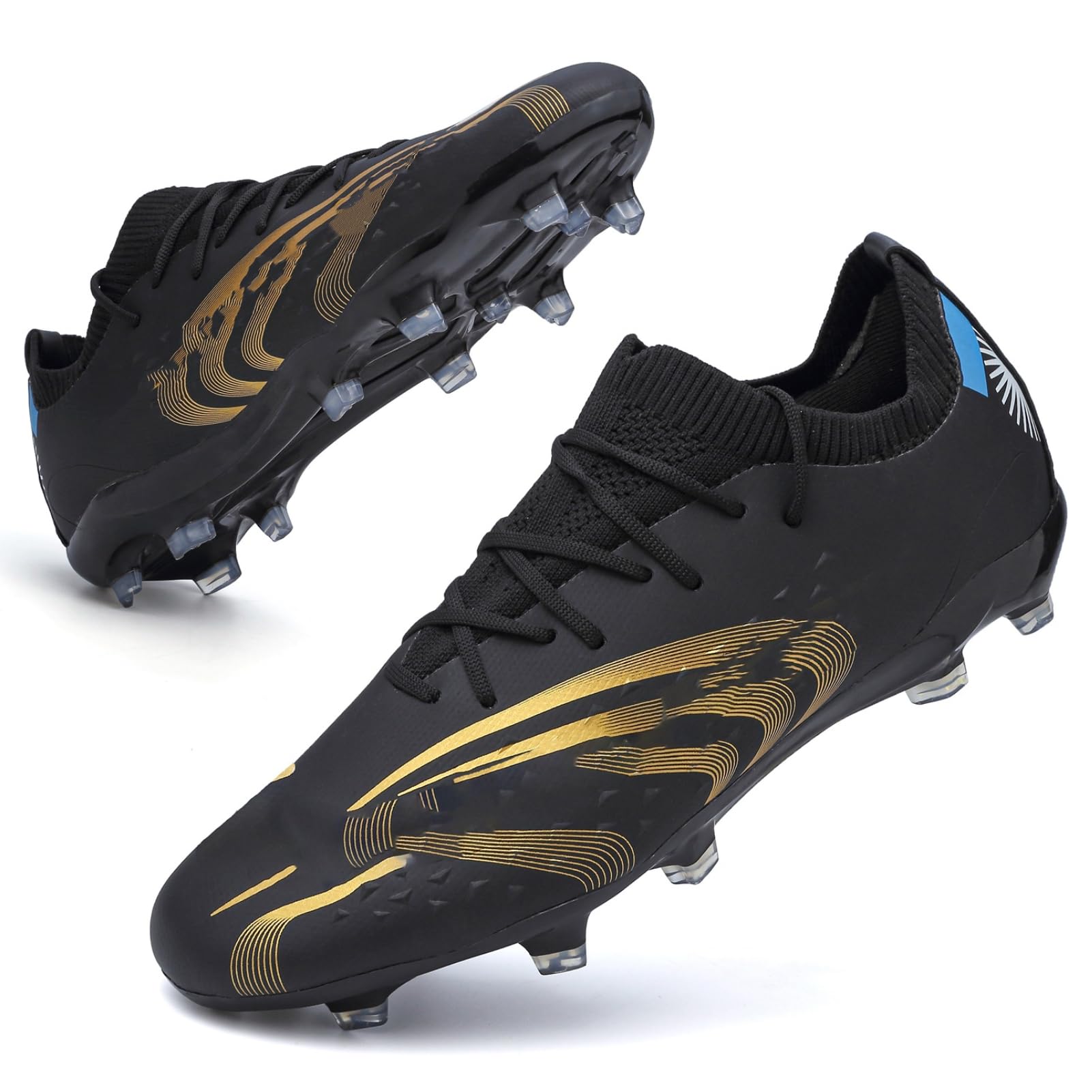Mens Soccer Cleats - Football Shoes for Turf & Futsal - AG/FG Cleats - Professional Training Boots