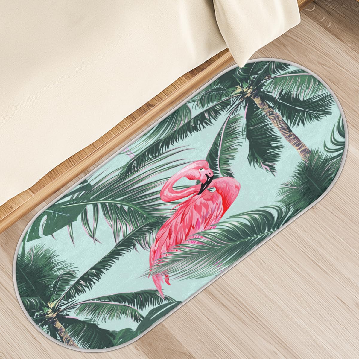 Tapis de sol flamant rose pour une décoration de chambre pop et cosy