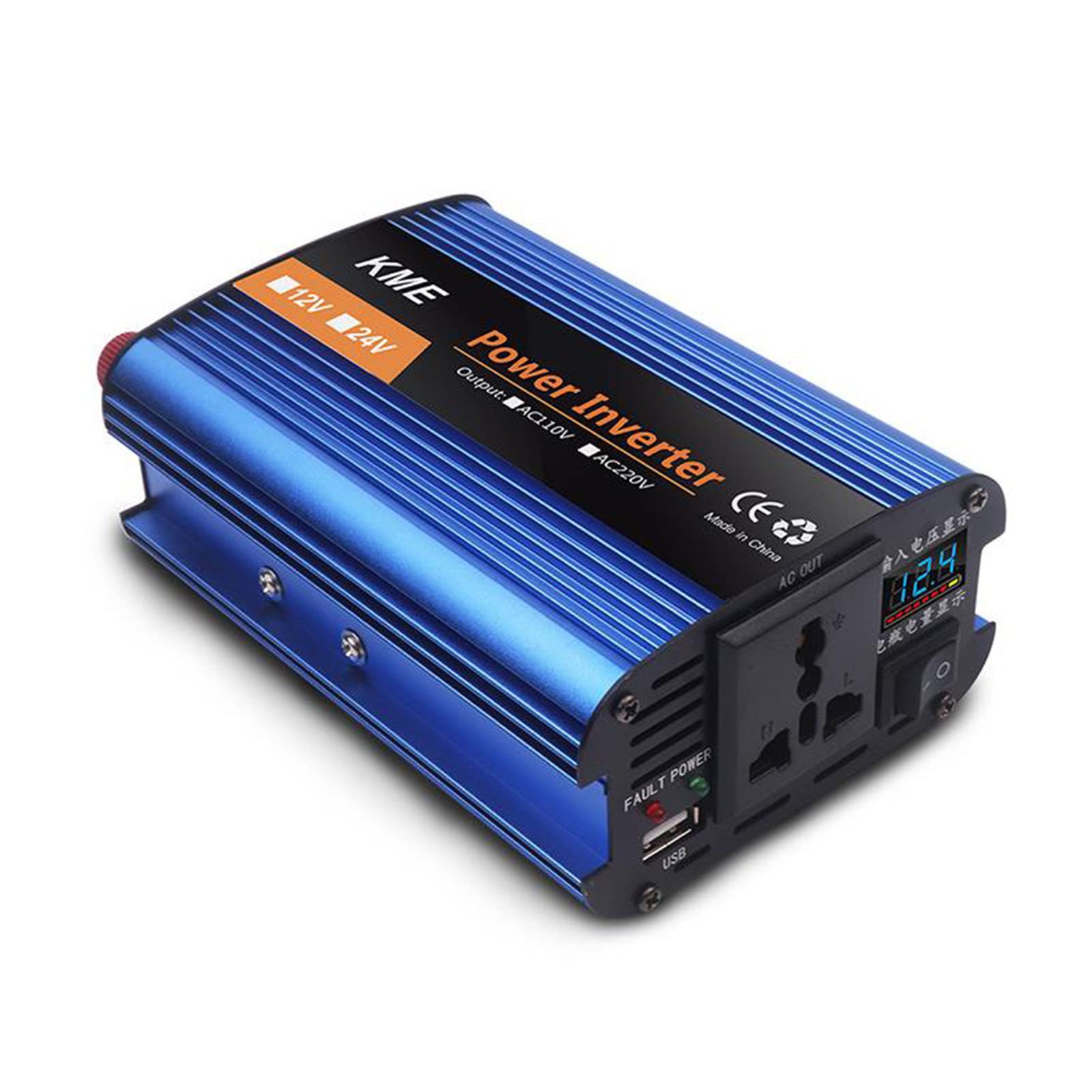 500W 1200W 2000W 2600W Inverter di Potenza DC 12V 24V 36V 48V 60V a AC 110V 220V Convertitore di Tensione del Veicolo con Clip per Accendisigari a Coccodrillo e Display,1200W-36V