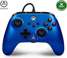 PowerA Enhanced Wired Controller for Xbox Series X|S - Sapphire Fade, gamepad, wired video game controller, gaming controller, Xbox Series X|S, Officially Licensed for Xbox