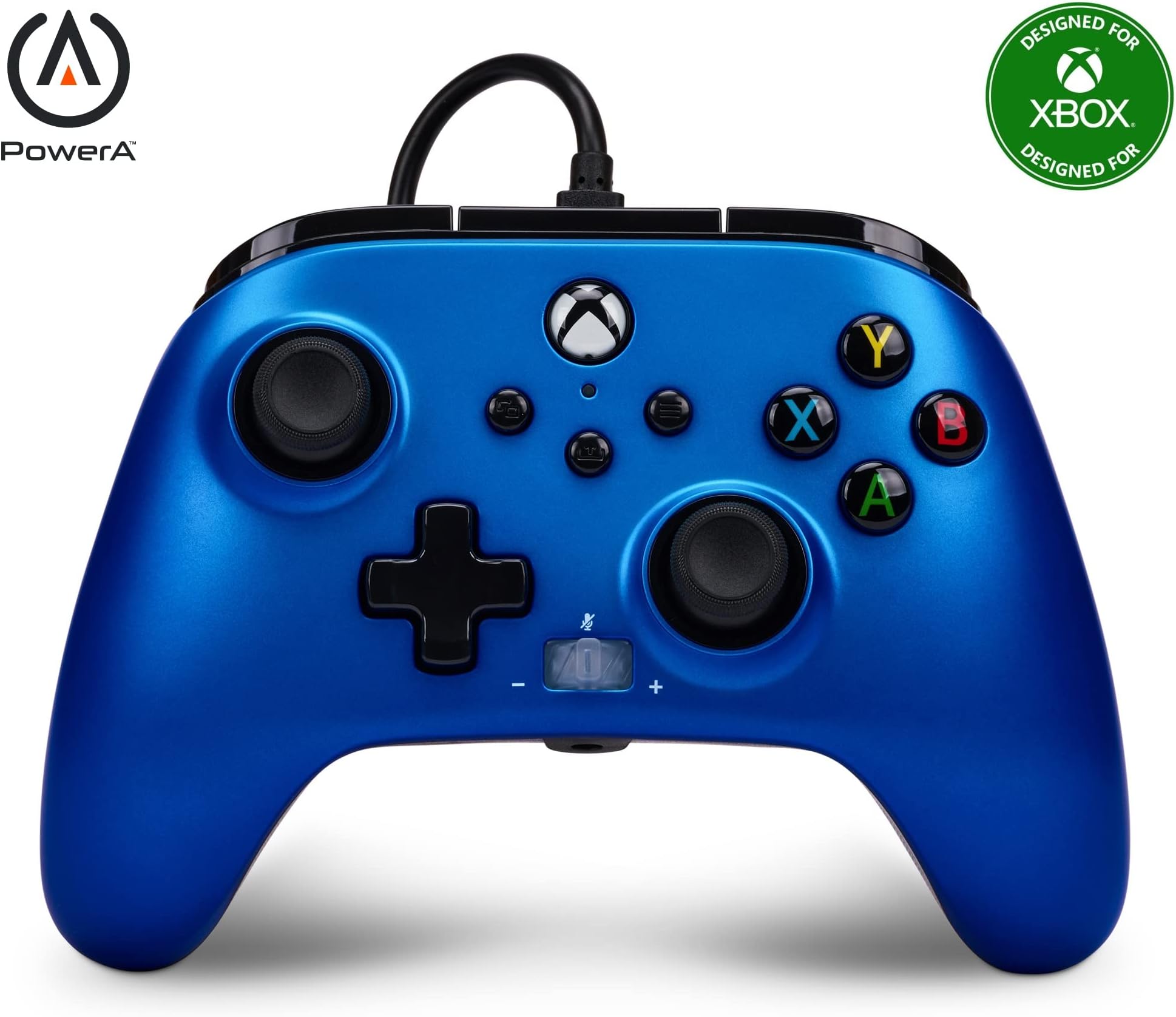 PowerA Enhanced Wired Controller for Xbox Series X|S - Sapphire Fade, gamepad, wired video game controller, gaming controller, Xbox Series X|S