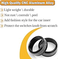 Vista 3 de Para Subaru - Cubierta de perilla de CA, accesorio para interruptor de consola central, botón de control de volumen, ajuste de anillo compatible