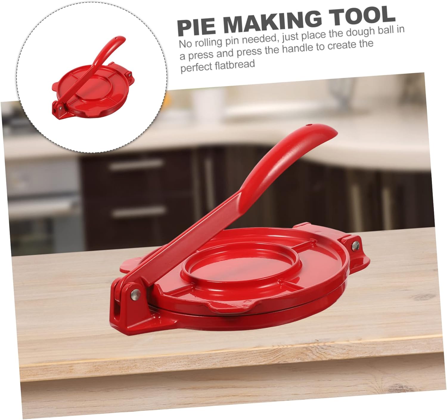 Shape Corn Tortilla Press Nonstick Rustproof Maker for Easy Flatbread and Pizza Preparation