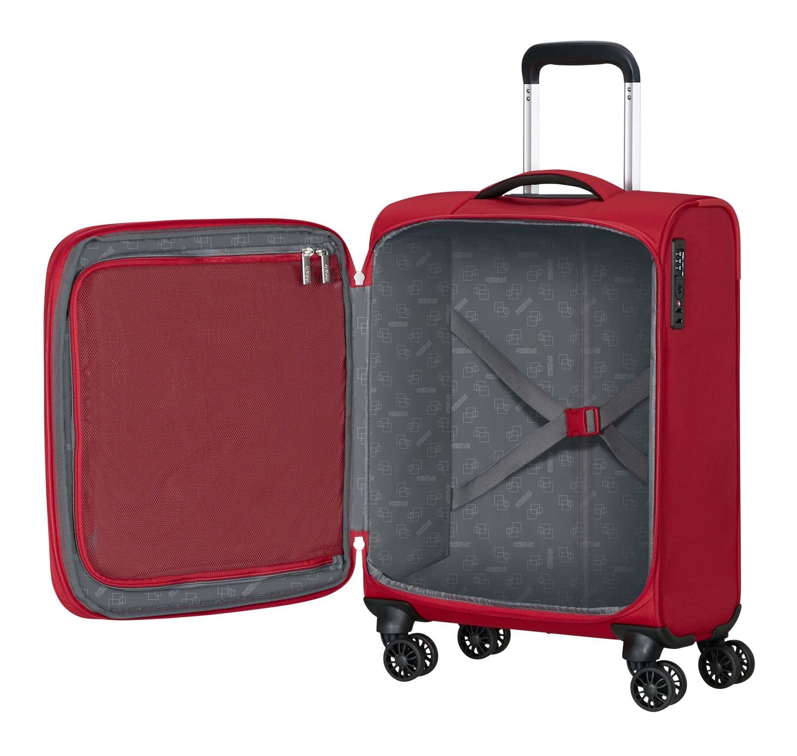 American Tourister Trolley Cloudrider Spinner Exp. TSA Astral Red Rojo 55cm