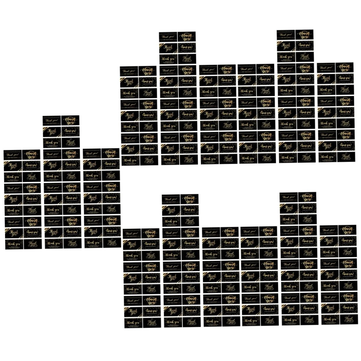 Ciieeo 300piezas Tarjetas De Agradecimiento Negras Tarjetas Blank Para Clientes Bodas y Eventos Diseño Chic y Elegante Material De Premium Portátiles y Resistentes La Degradación