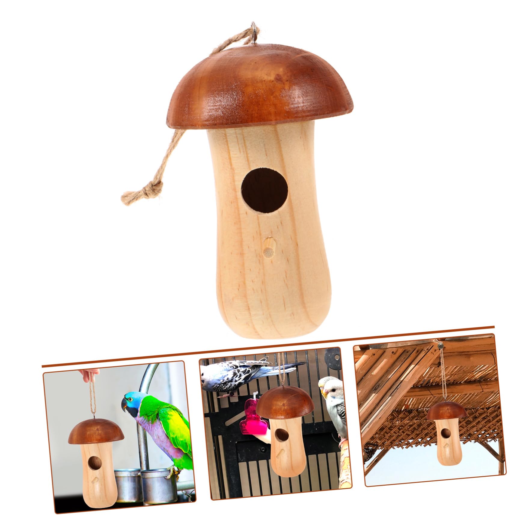 Sosoport 5 Pz casa del colibrì vassoio per appendere cibo per uccelli mangiatoia per pappagalli selvatici bird feeder birdgarden mangiatoia per uccelli sagomata da appendere Di legno