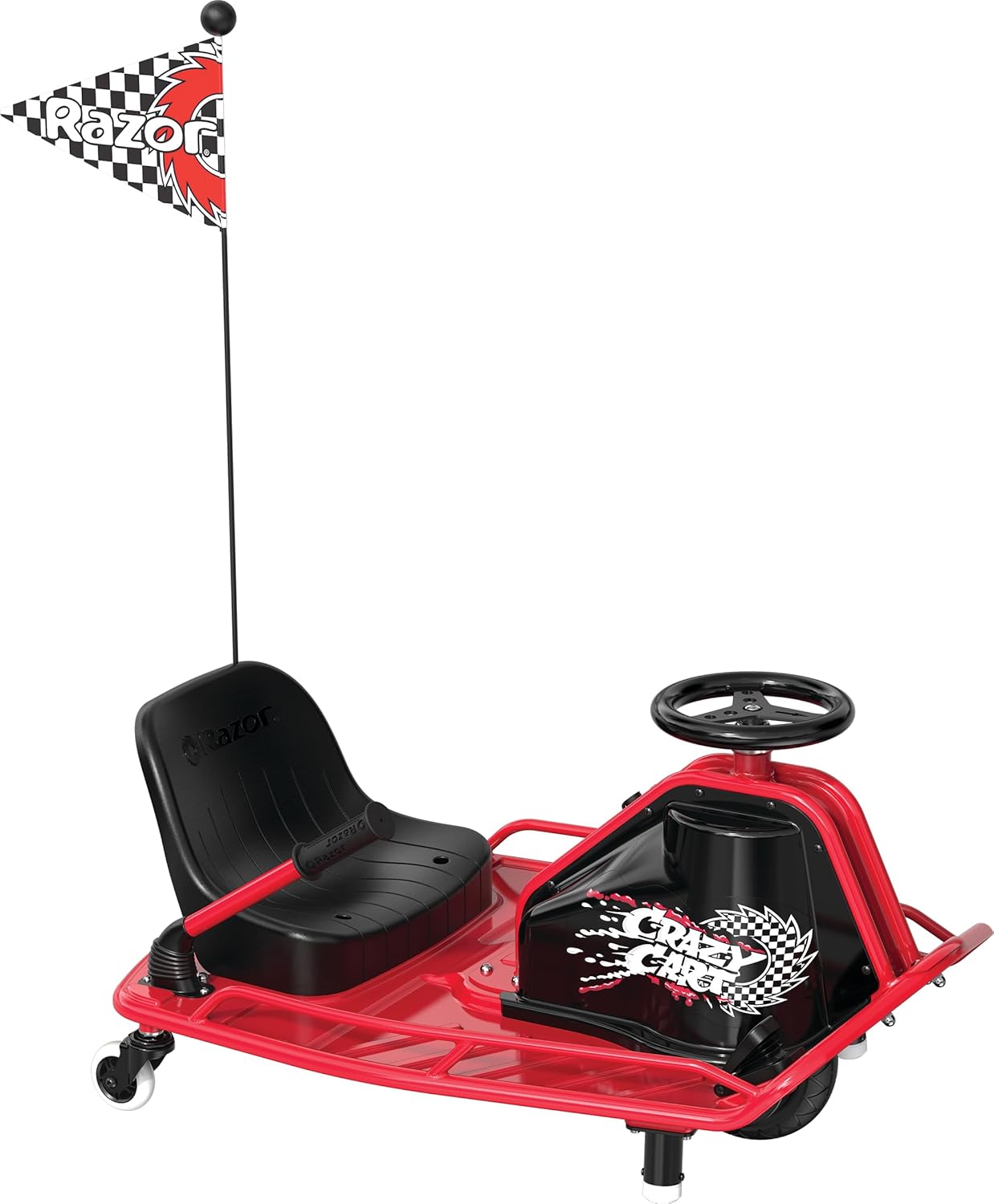 Razor Crazy Cart 24V Electric Drifting Go Kart Variable Speed, Up