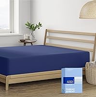 Vista 9 de THREAD SPREAD Sábanas Bajeras de 100% Algodón Tamaño Individual Paquete de 2 - 400 Número de Hilos 16" Bolsillo Profundo Sábana Bajera