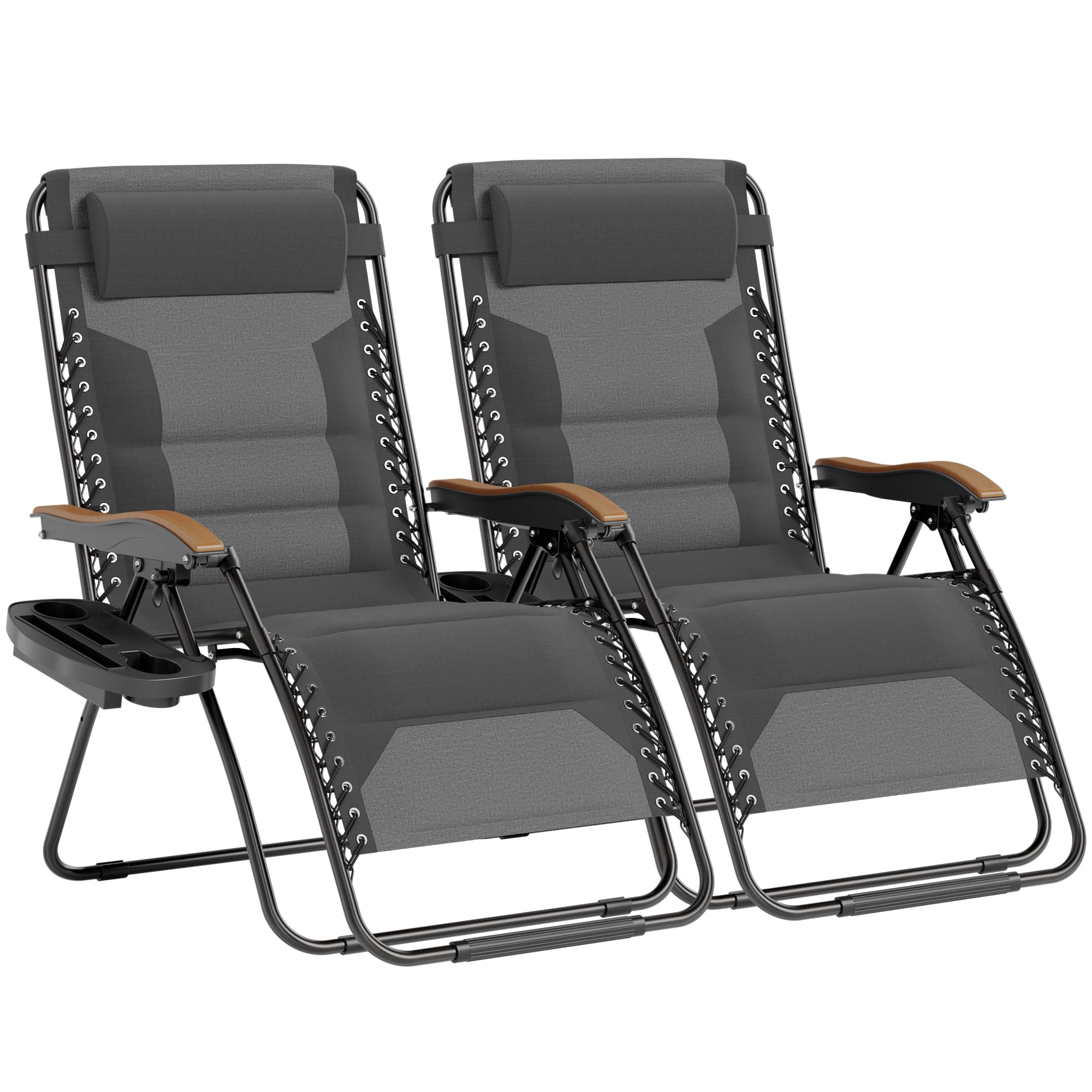 PHI VILLA XXL Padded Zero Gravity Chairs Set of 2