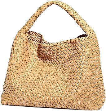Geelyda Woven Tote Bag for Women with Purse, Fashion Shoulder Hobo Underarm Bags, Large Woven Handmade Work Commuter Day Bags
