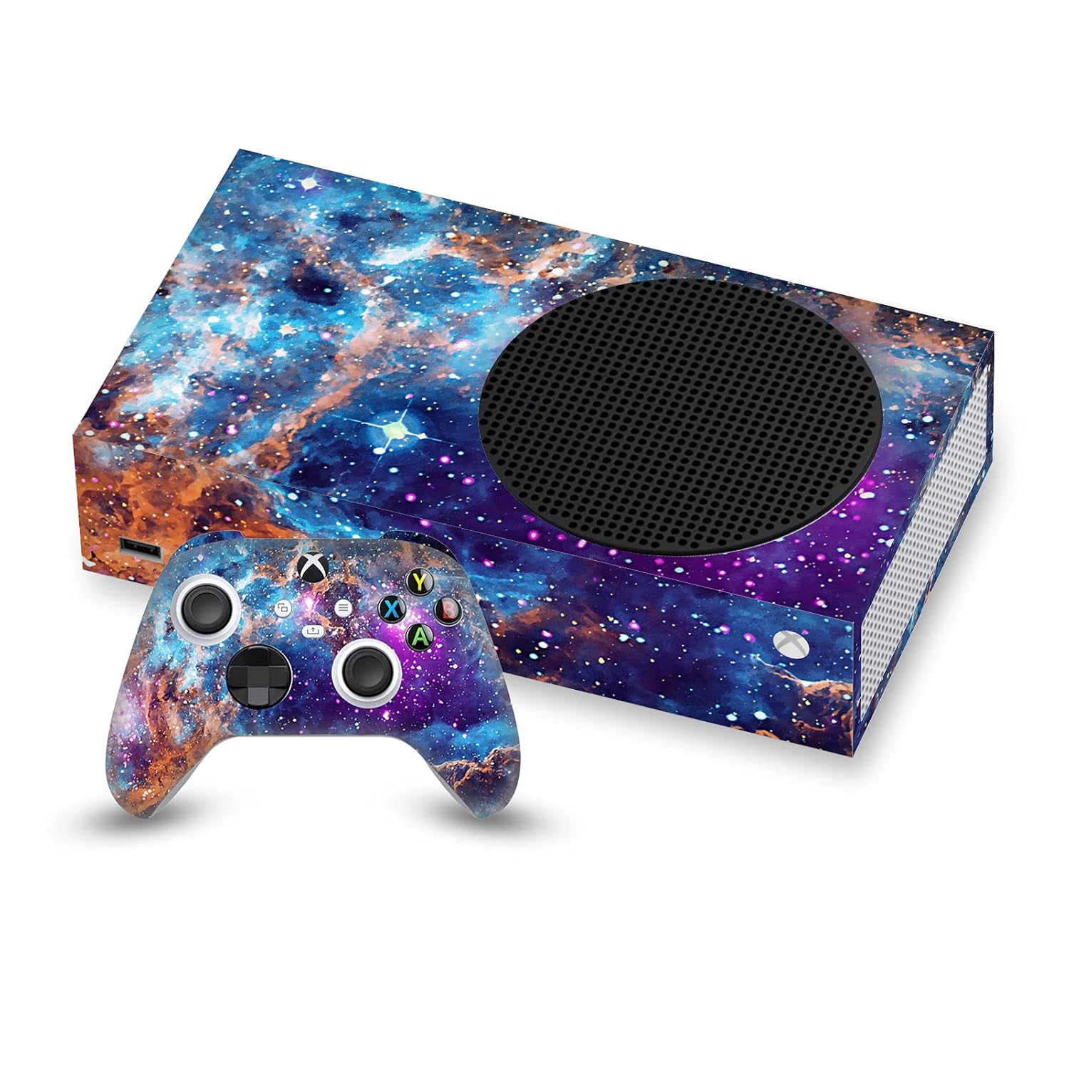 Head Case Designs Officially Licensed Cosmo18 Lagoon Nebula Art Mix Matte Vinyl Sticker Gaming Skin Case Cover Compatible with Xbox Series S Console and Controller Bundle