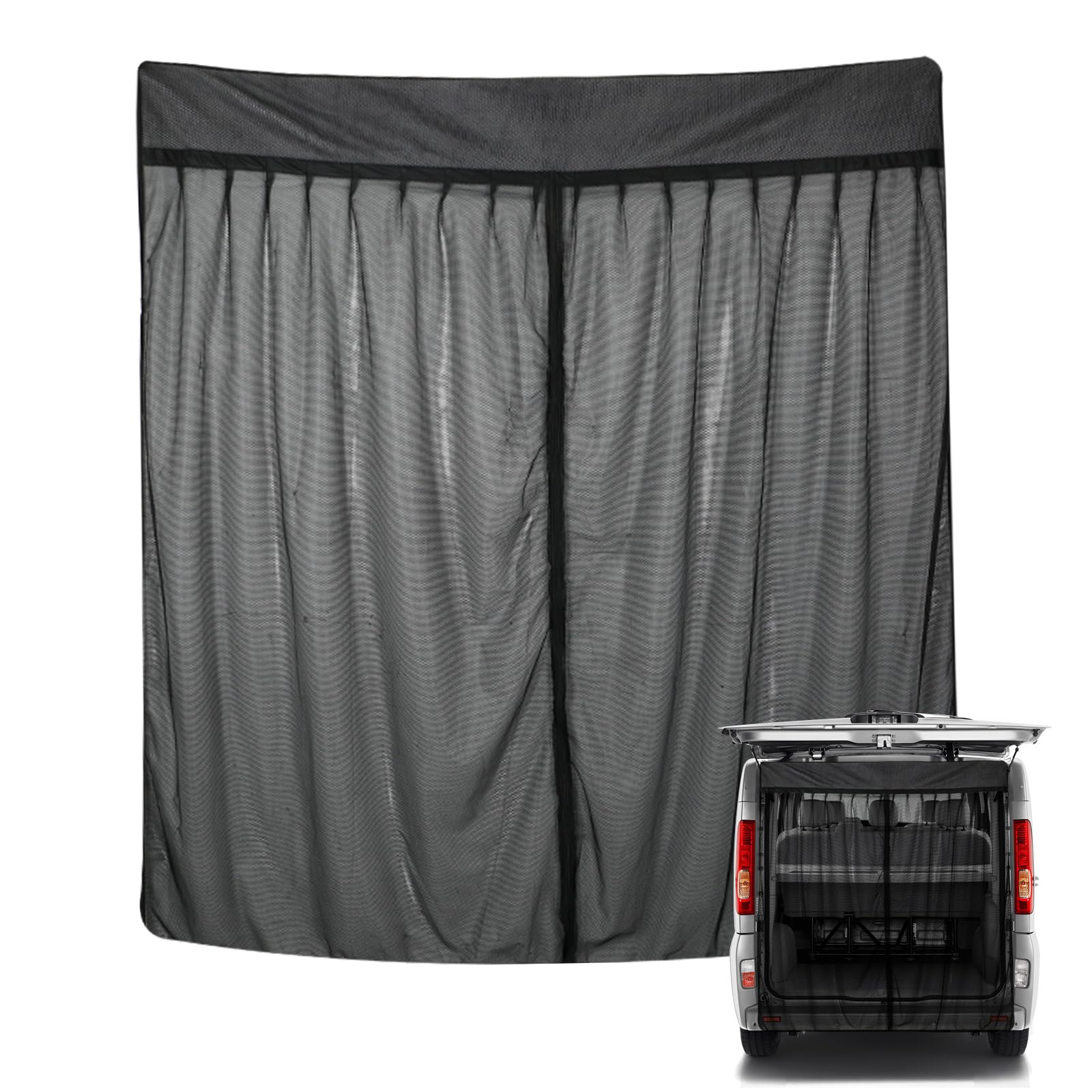 Zanzariera Auto Sostituzione per Renault Trafic 2001-2024/Vivaro/Talento/NV300, Zanzariera Portiera Posteriore dell'auto, Rete per Insetti Magnetica a Strato Singolo per Campeggio