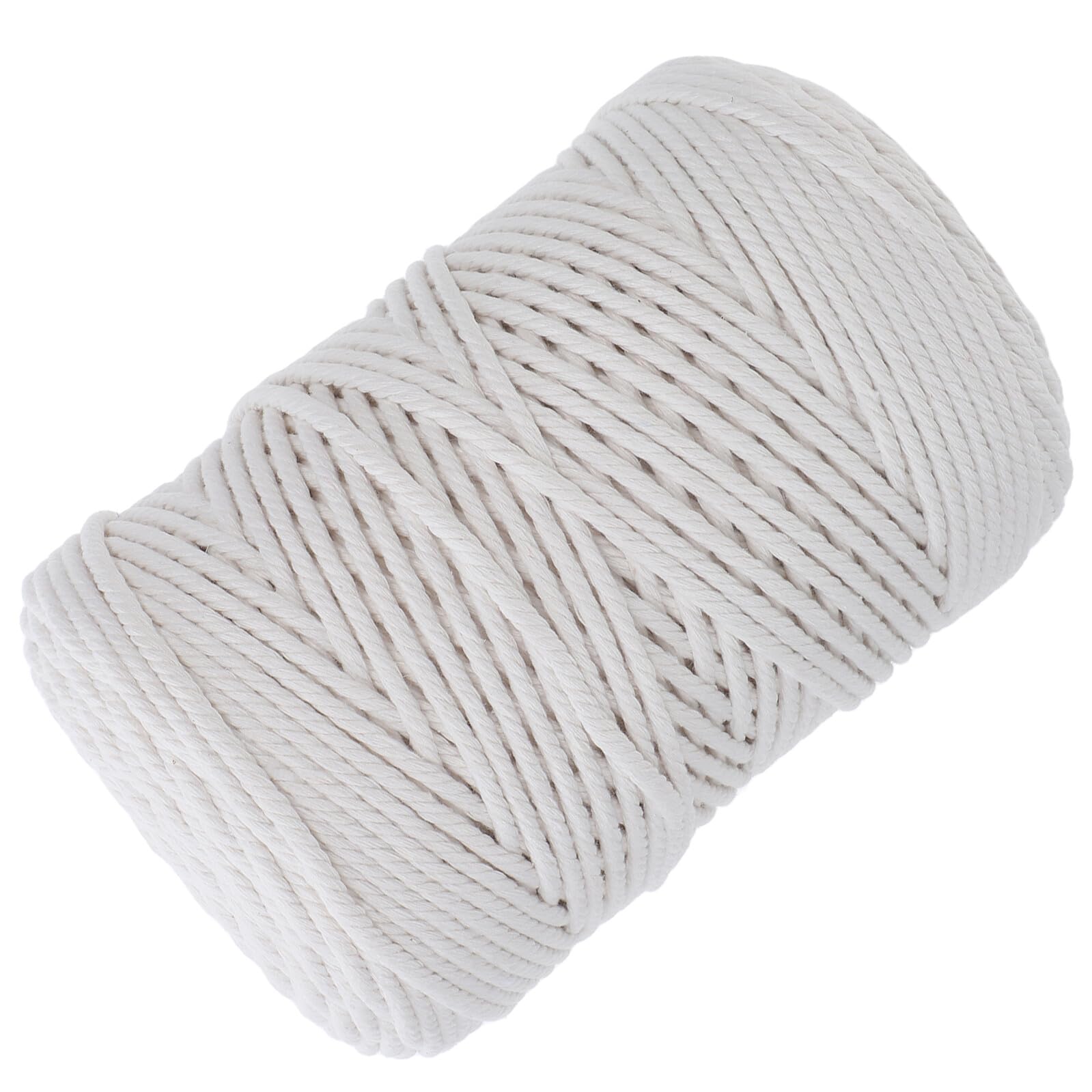 Operitacx Cuerda de Algodón Beige y de Pared Estilo Bohemio Artístico Único para Manualidades Macramé, Cuerda Gruesa y para Tejer