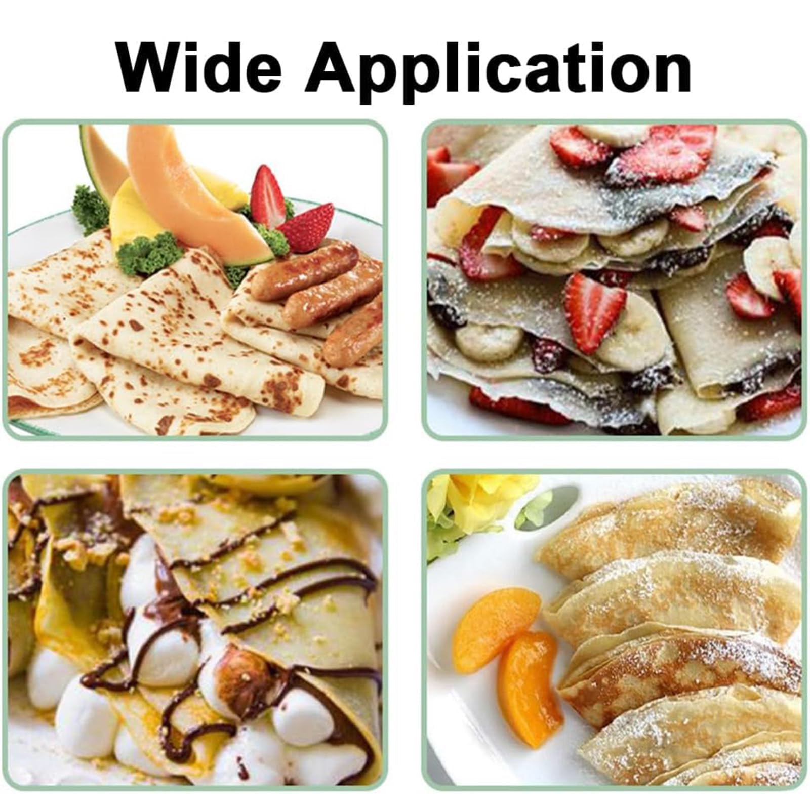 Générique Crêpière en Acier Inoxydable, Réglable