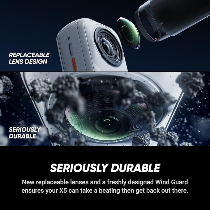 Insta360 X5 Satin White Cámara 8K miniatura 7