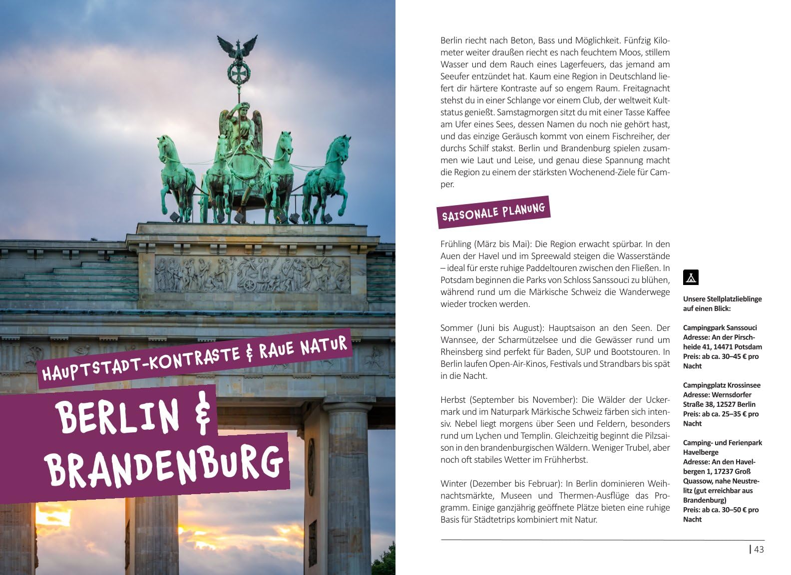 Wildes Wochenende Deutschland! Von urbanen Nächten im Berghain bis zu Naturhighlights wie der Basteibrücke: 157 unvergessliche Wochenend-Erlebnisse für Camper inkl. Online-Stellplatzkarte