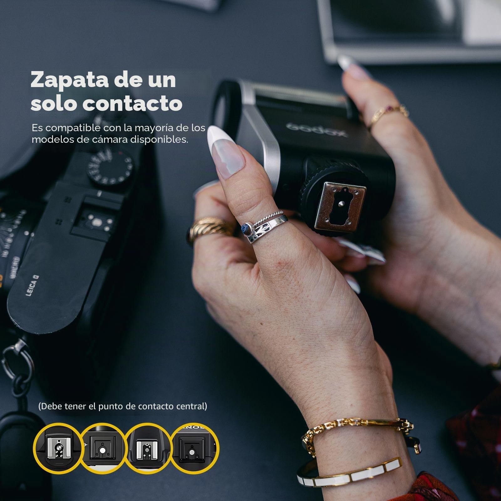 Godox iA32 Flash para Cámara, Manual, Ángulo Ajustable, GN15