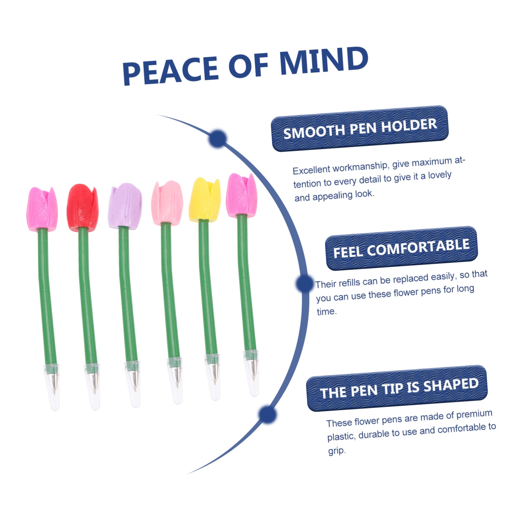 4 Ensembles Stylo À Bille Tulipe Stylo Rose Stylos À Fleurs Changeant De Couleur Gel Décoratif S'agiter Stylos À Bille De Couleur Rétractable Stylos Roses Plastique 6 Pièces * 4