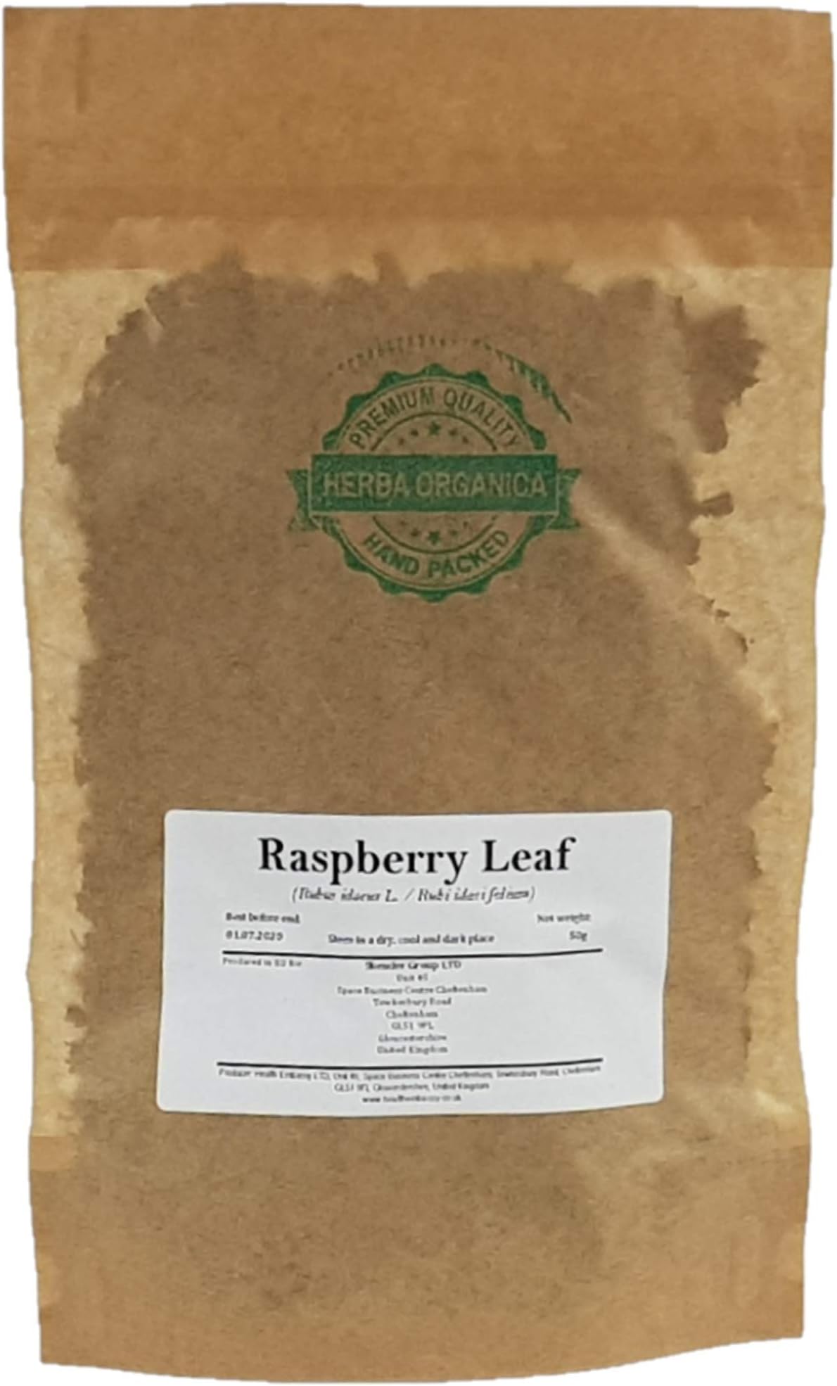 Herba Organica Raspberry Leaf - Rubus Idaeus L # # Red Raspberry, European Raspberry (50g)