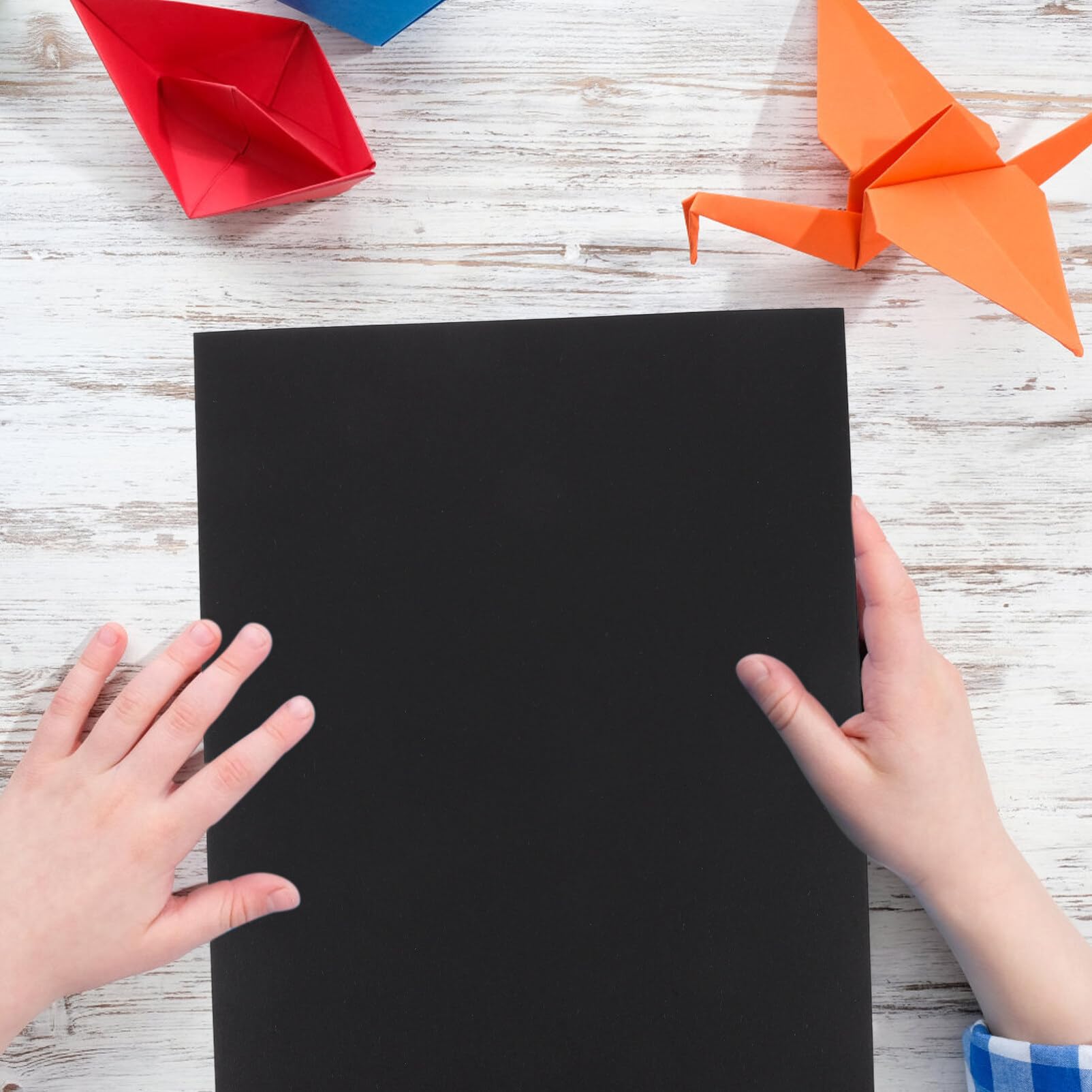 Papier Cartonné Noir A4 100 Pièces pour Loisirs Créatifs et Dessin