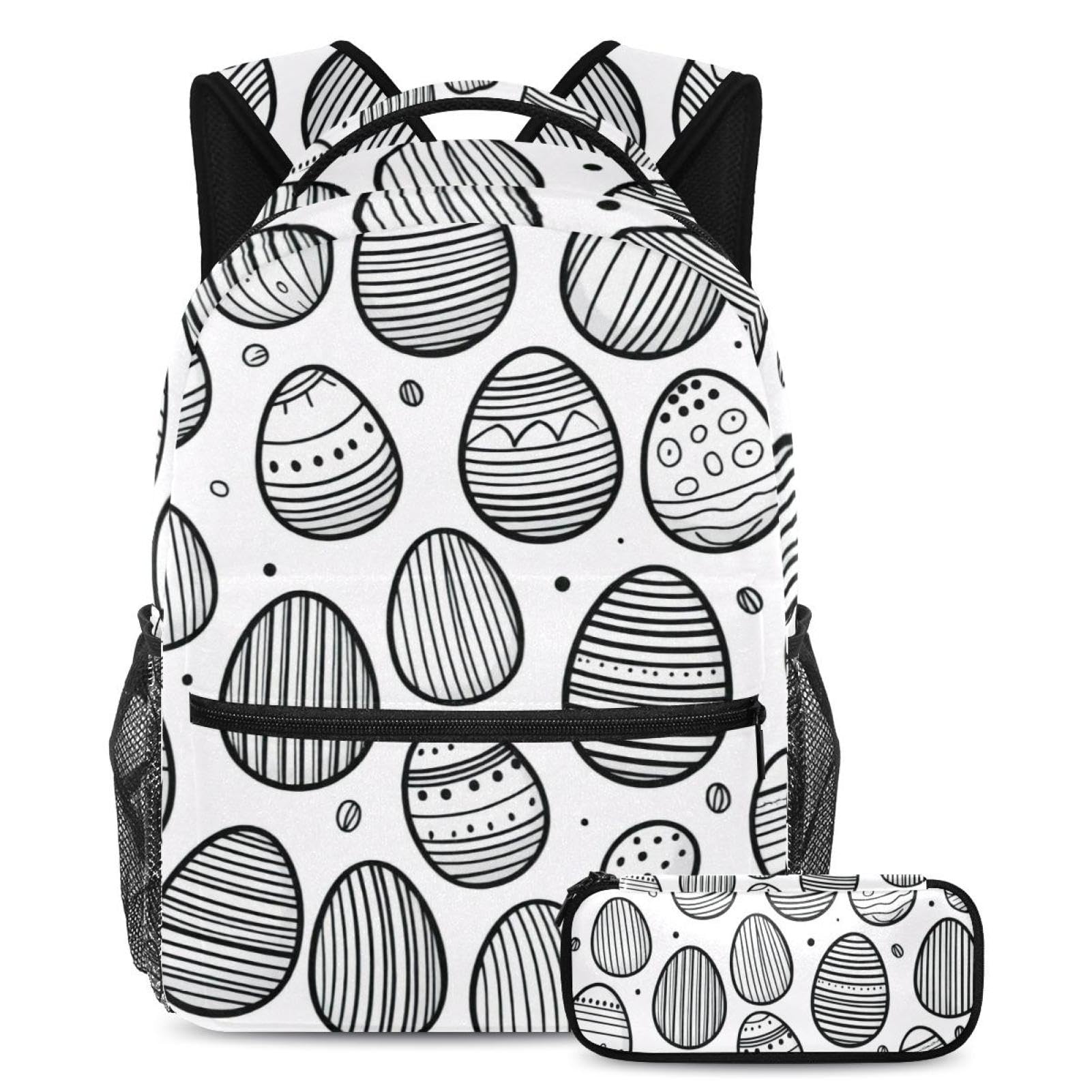 Sac à dos de qualité supérieure et trousse à crayons œufs de Pâques durables - 7