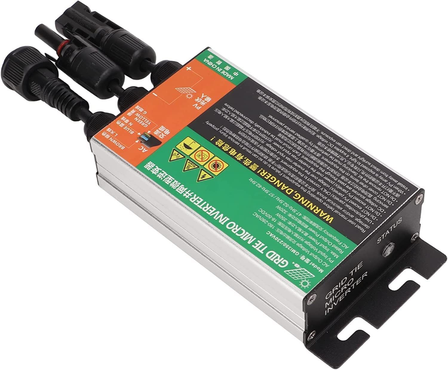 Micro Onduleur Solaire 260/300/350W 230V MPPT Onduleur À Onde Sinusoïdale IP55 Connecté Au Réseau pour Petits Systèmes Solaires