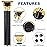 YOGINGO Professional Hair Trimmer for Men, Beard Trimmer Hair Clippers for Men, Cordless Rechargeable Hair Trimmer Metal Body Cutting Grooming Kit,Beard Shaver Barbershop