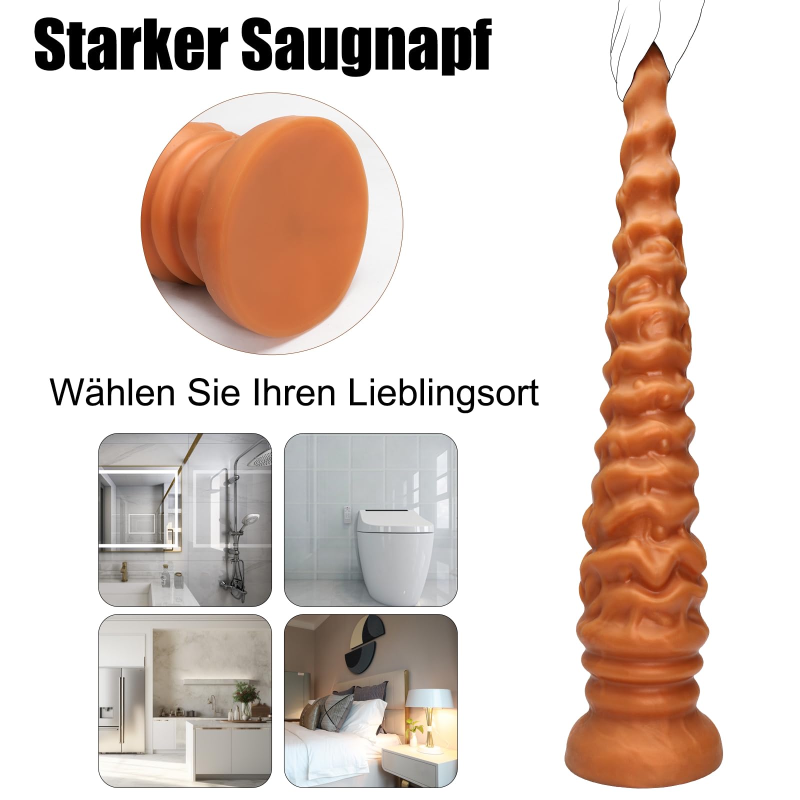 50 cm XXXL Dildo Anal Plug Huge Thick Dildos, Silicone Analplugs Analdildo Butt Plug for Men Women Gays, Saugnapf Dildo Groß Analspielzeuge Didloschwanz XXL Sex Spielzeug Didloschwanz
