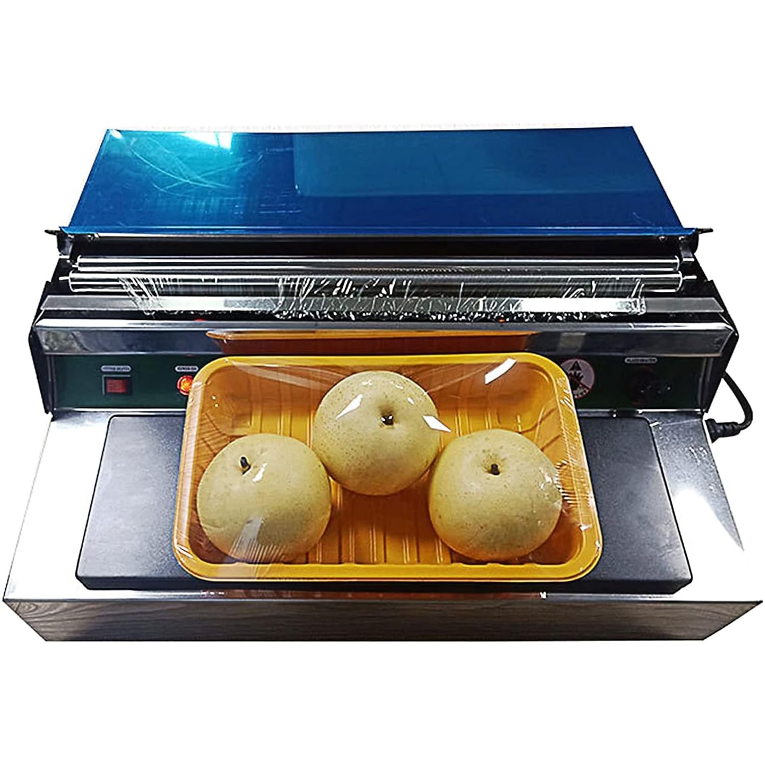Envoltura de bandeja de alimentos, máquina de envolver a mano, temperatura ajustable de 60 a 150 °C, herramienta dispensadora de película adhesiva para carne/verduras/frutas, envoltura manual de