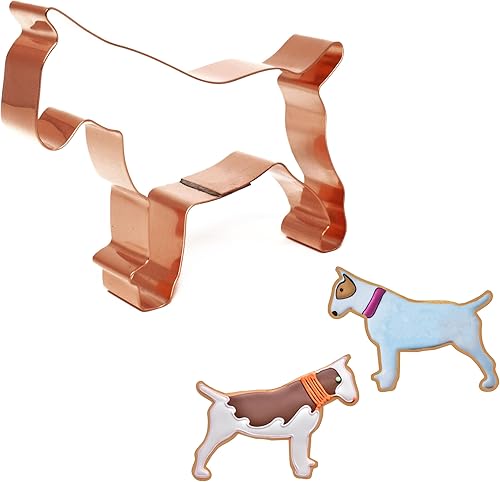 Bull Terrier - Cortador de galletas de cobre para perros disponible en Yaxa Guatemala
