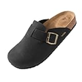 DmCabin Clogs for Women and Men with Arch Support | Vegan Suede Cork Footbed Mule Clogs | Comfortable Slip On for Daily Wear