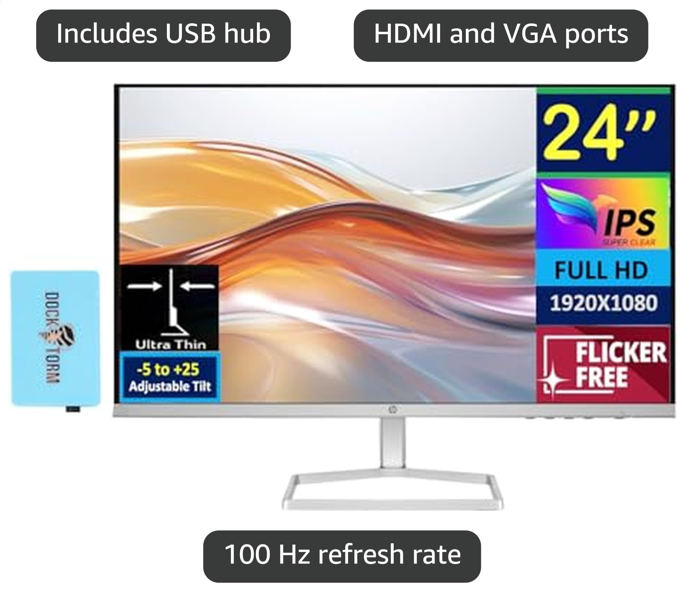 Amazon.com: HP 27 Monitor with Dual 2W Speakers 27