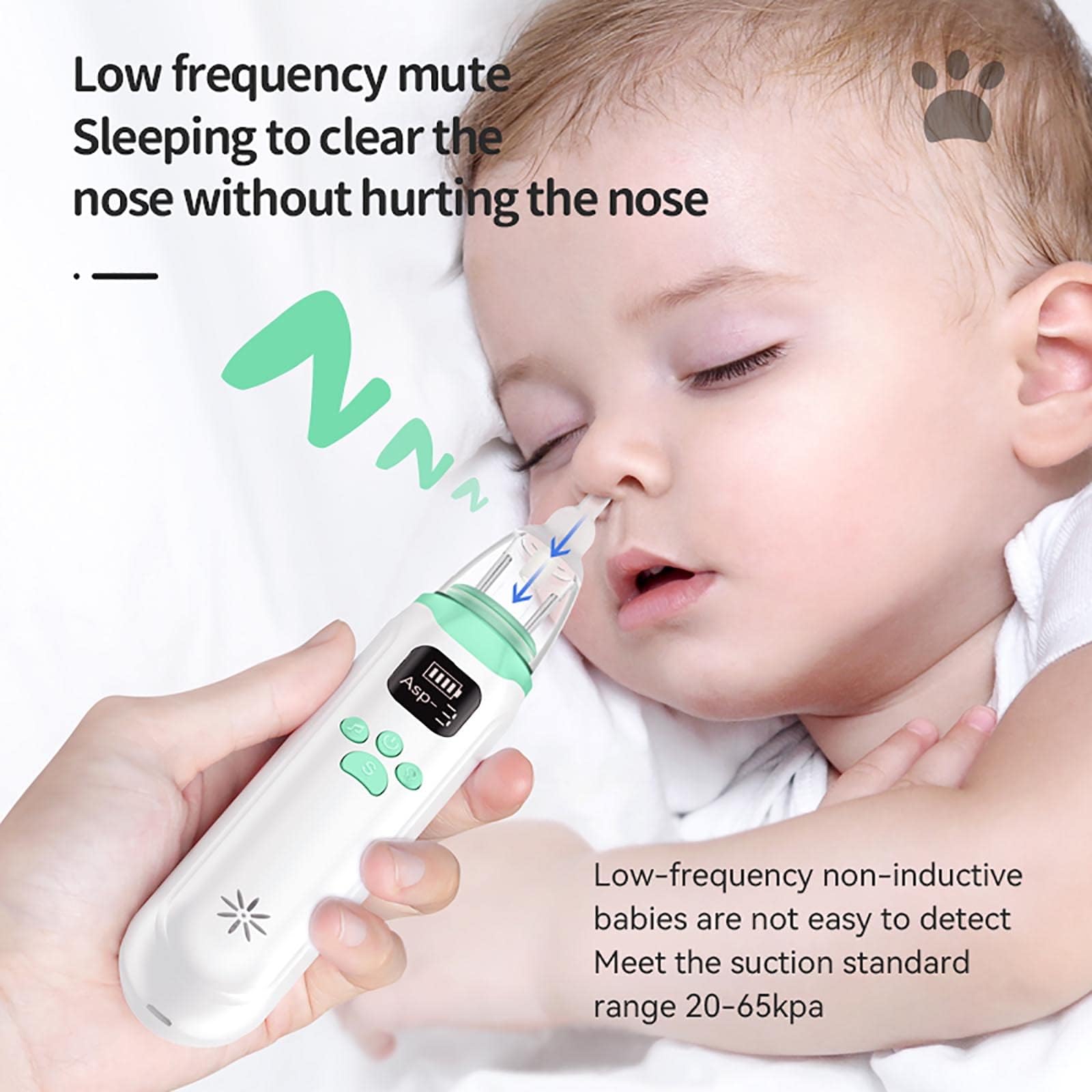 ELLENNE ASPIRATORE NASALE ELETTRICO RICARICABILE USB PER BAMBINI/NEONATI | ASPIRATORE NASALE ELETTRICO RICARICABILE CON USB PER BAMBINI E NEONATI ANTIMUCO