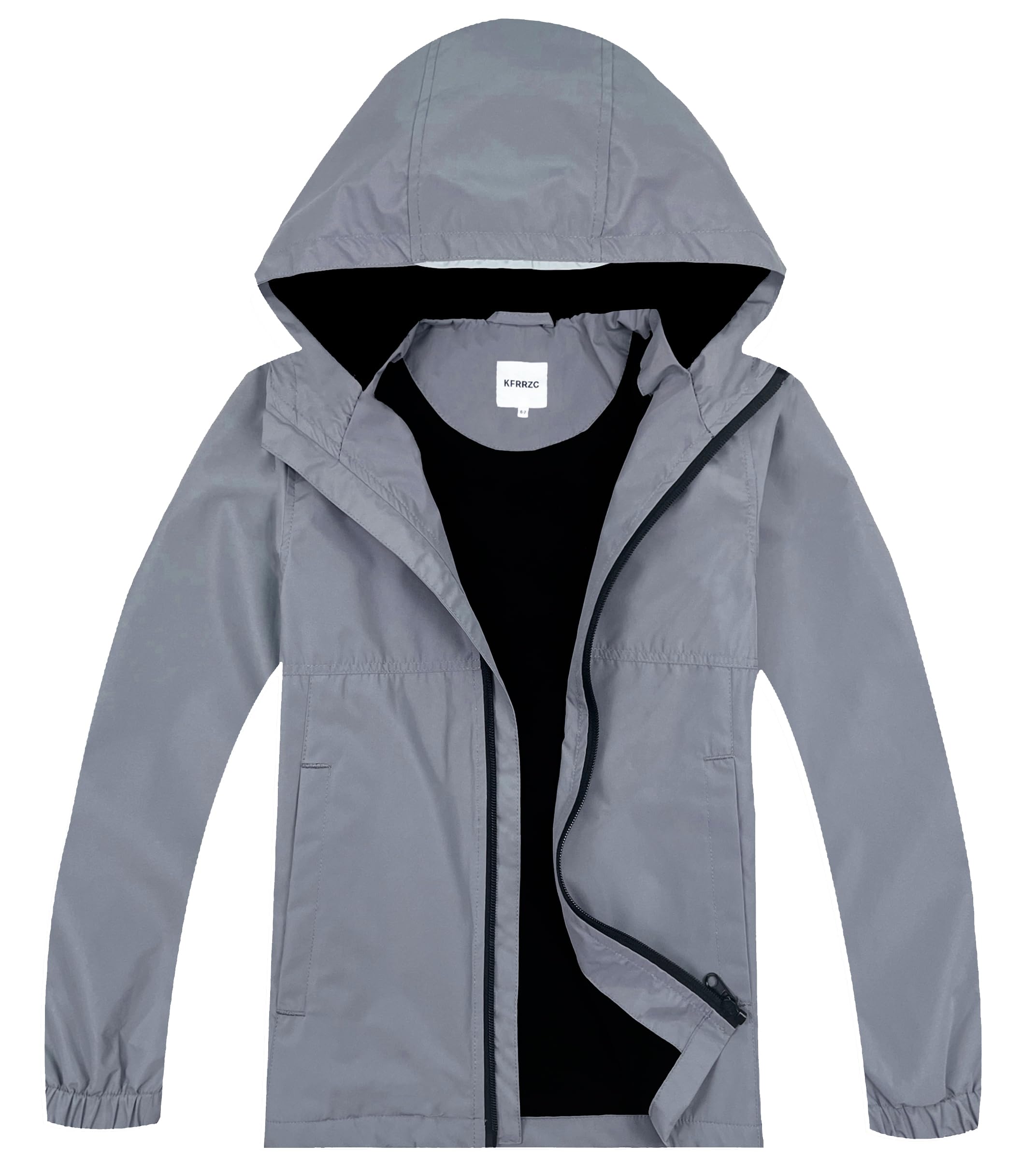 Boys Girls Waterproof Hooded Jackets Fleece Lined Rain Jackets