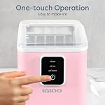 Igloo Self-Cleaning Machine à glaçons de comptoir - Compact et portable - Crée 26 Lbs. Par jour, 8 Pièces prêtes toutes les 7-8 minutes - Comprend la glace et le panier - rose
