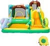 Inflatable Water Slide, Bounce House for Kids Ages 3-6, Inflatable Water Park with Splash Pool, Jump House with Water Slide, Bouncing Castle for Wet & Dry