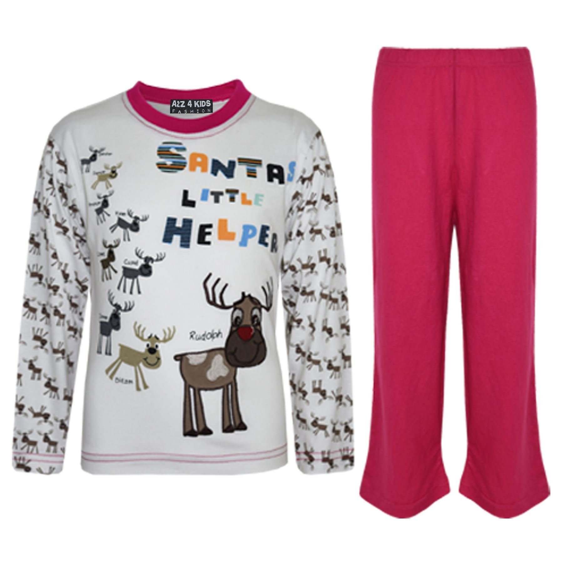 A2z 4 Kids Girls Pink Kids Boys Santas Little Helper Christmas - Santas Little Helper 3-4