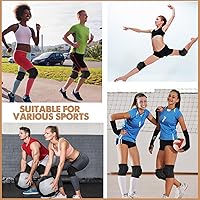 Vista 4 de 6 pares de rodilleras de voleibol y 6 pares de mangas acolchadas de voleibol para pasar, mangas acolchadas para brazos de voleibol, rodilleras