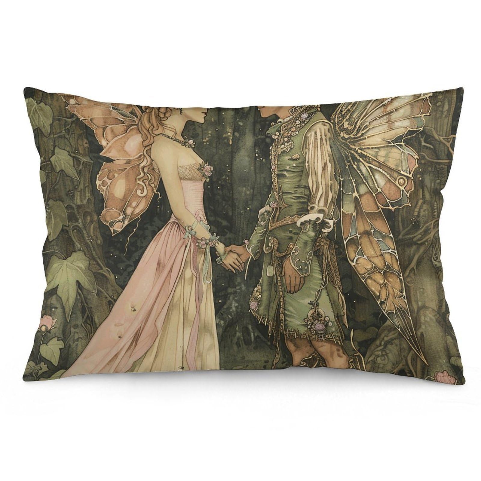 2 Pack Pillow Cases for Hair and Skin, Soft Breathable Pillow Case Covers with Hidden Zipper, Peach and Emerald Green Pillowcase 16 "x24 Pillow Covers for Sleeping Gift