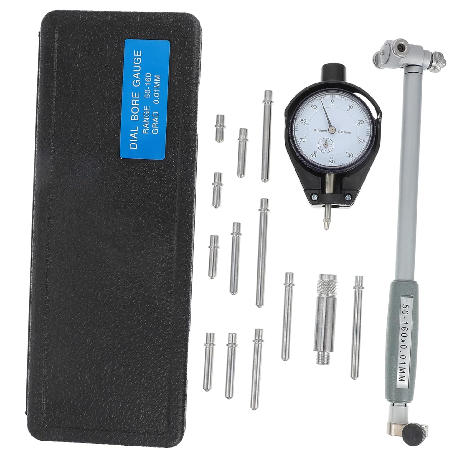 Veemoon 1set Precision Manual Bore Gauge Tool Flexible Indicating Cylinder Gauge Measuring Tool for Engine and Industrial Applications