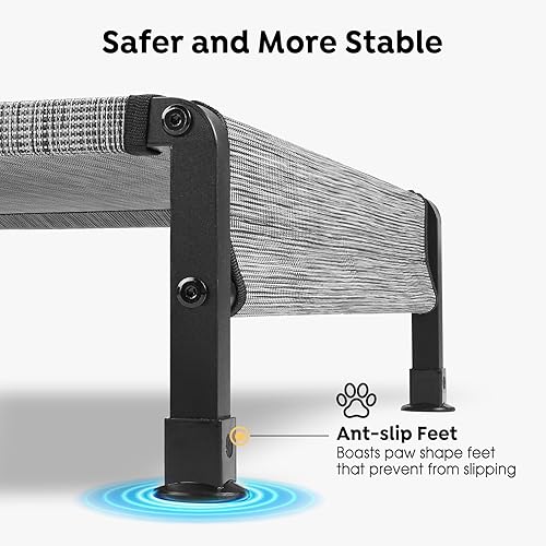 Miniatura 5 de Veehoo CWC2433 - Cama fresca para perros para exteriores, cama elevada para mascotas con malla Teslin lavable y transpirable, pies de silicona