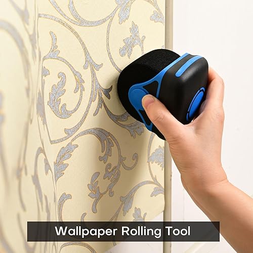 Miniatura 8 de NEWISHTOOL Herramienta aplicadora de vinilo con costuras de esponja, paquete de 2 rodillos de pintura de espuma suave, herramientas de rodadura