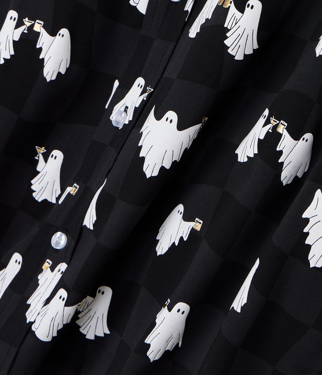 Tipsy Elves Halloween Button Down Shirts for Men - Spooky Party Wear with Comfort Blend - Image 4