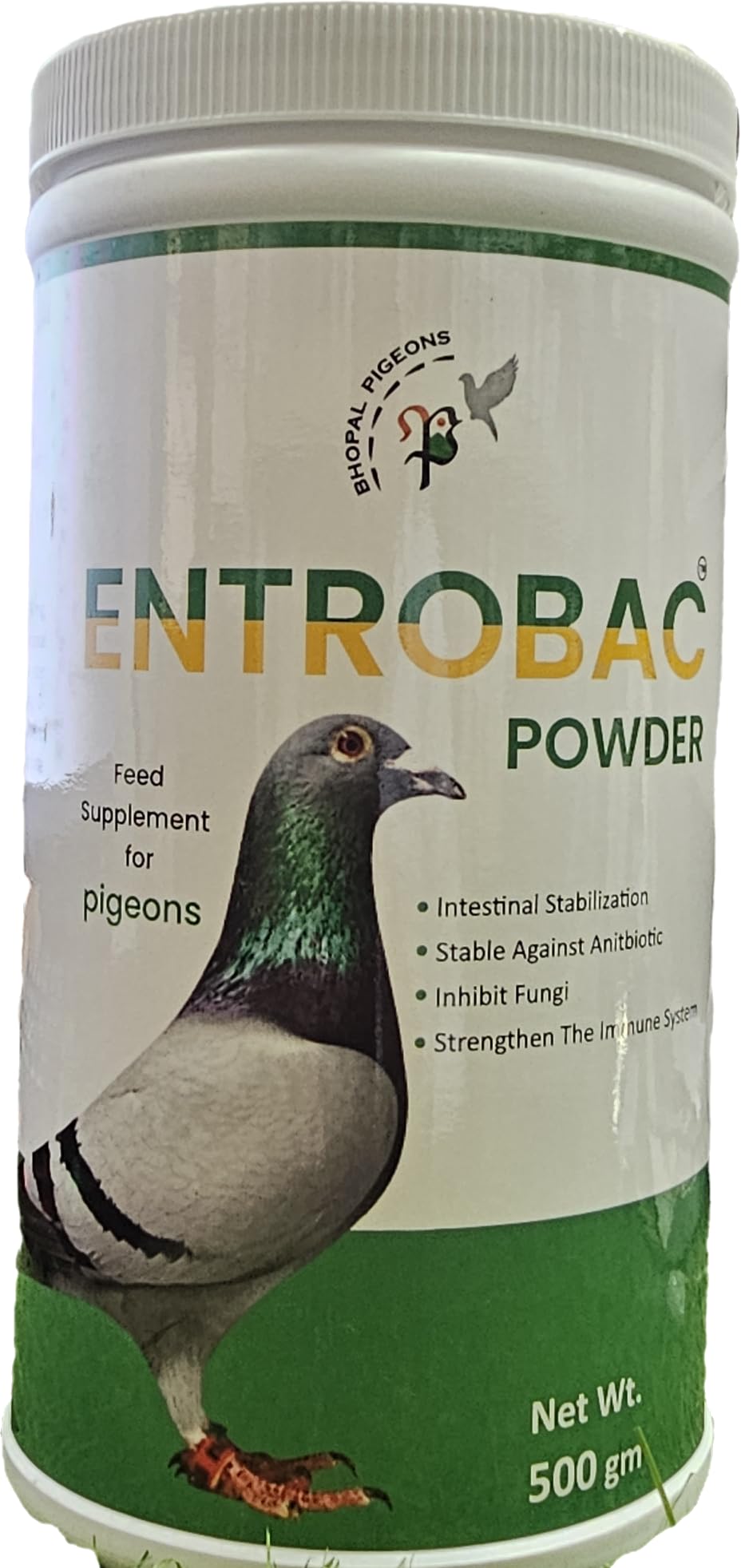 Bhopal Pigeons Entrobac Powder, Probiotic Feed Supplement for Pigeons, 500g