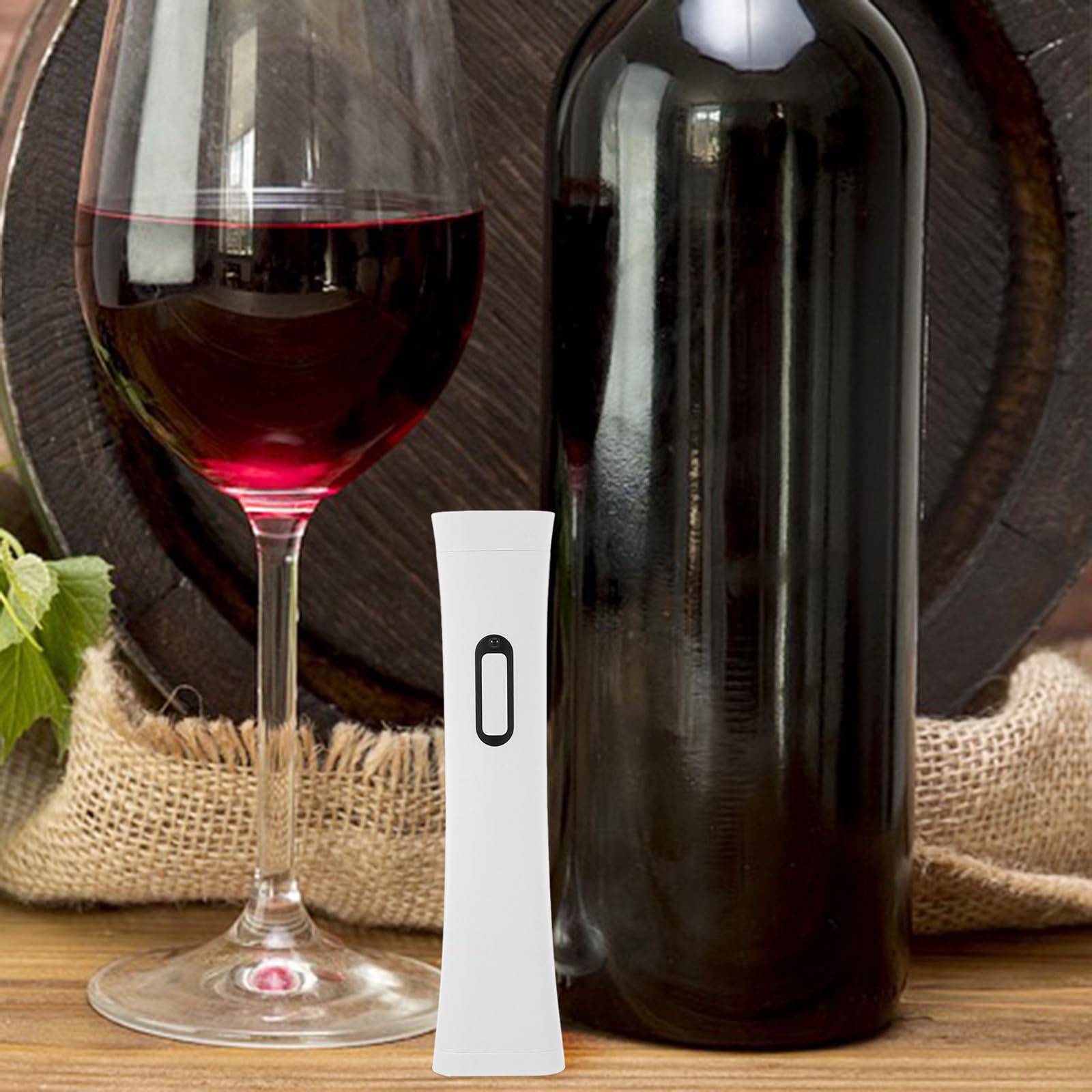 Abridor de Vino Eléctrico Portátil y Compacto, Abs Blanco