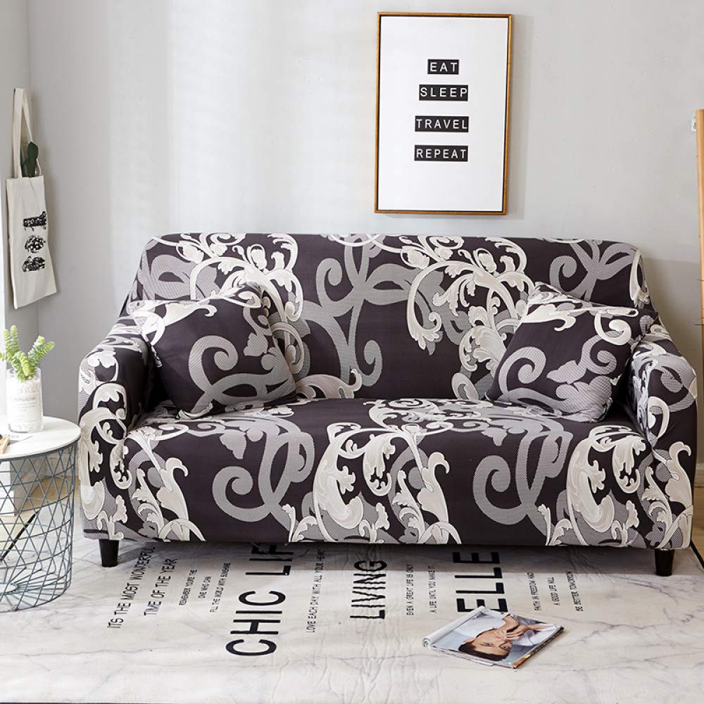 Housse de canapé de style boho grand format pour protéger un canapé usé en L