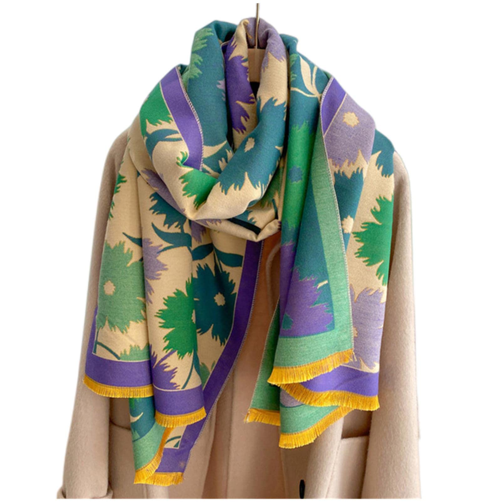 URYYRIT Sciarpa Scarpa Calda Colperno Inverna per Donne Fashio Fascina Florale Cashmere Scawl alla Scarpa Pashmina Femmina Femmina