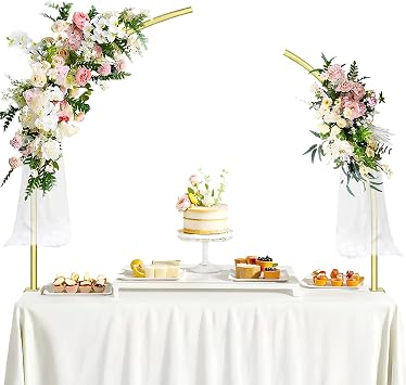Metal Over The Table Rod Stand with Clamps, 5.3Ft & 4.7Ft Half Arch