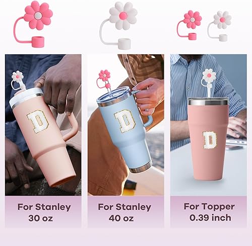 Miniatura 4 de Mity rain Juego de 10 accesorios para vasos Stanley de 30 onzas y 40 onzas, tapa de popote para vaso Stanley, tapón redondo y cuadrado a prueba de