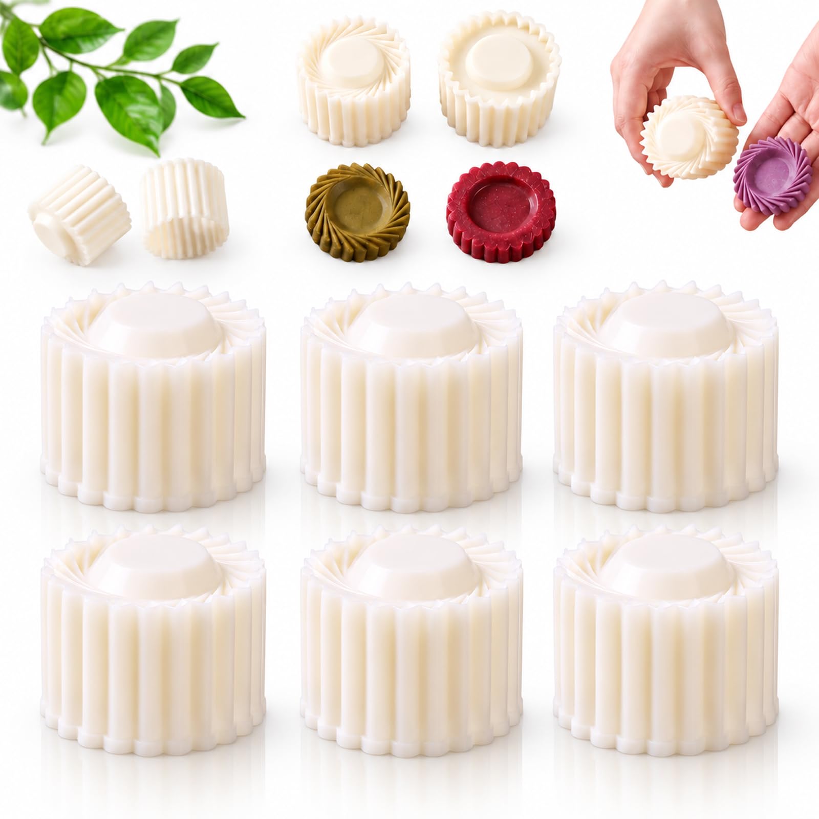 Creative Double-Ended Pastry Mold, Mooncake Mould (6Pcs)